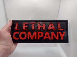 Lethal Company Sign Logo Hanging Wall Art 3d model