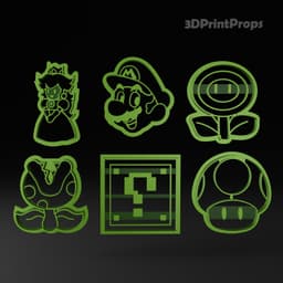 Super Mario Cookie Cutters 3d model