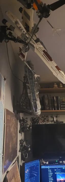 Lego 75192 UCS Millennium Falcon Vertical Stand Wall Mount 3d model