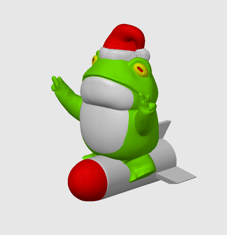Middle Finger / Peace Missile-Toad Frog With Butt / 3MF Included 3d model