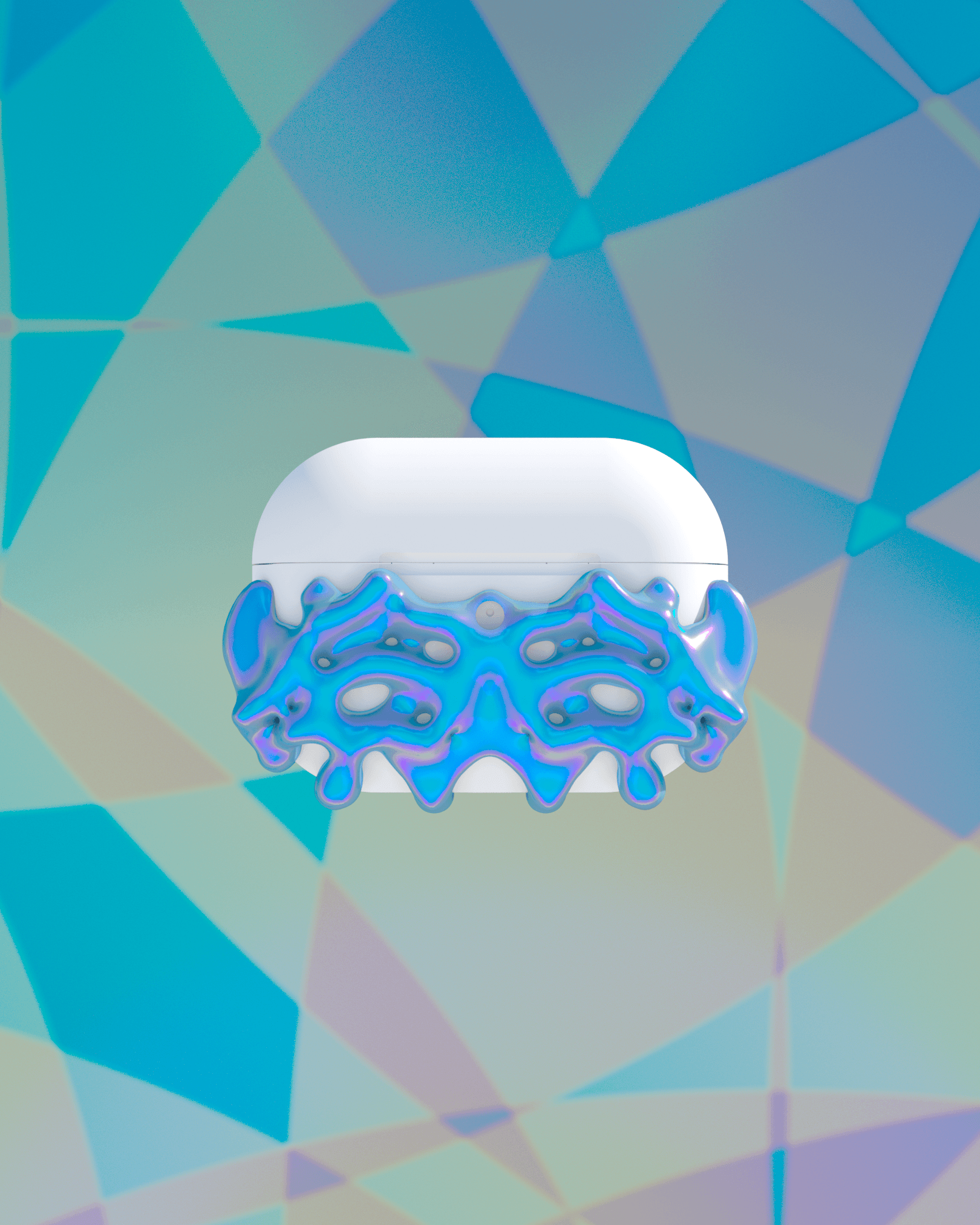 V6 ABSTRACT AIRPODS PRO 1/2 CASE 3d model