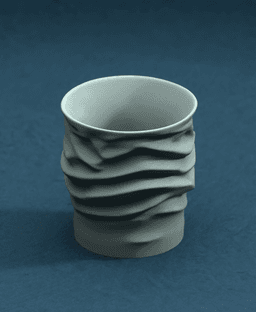 Crinkle Pot 3d model