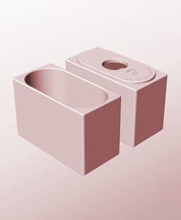 CX68-100-P Stackable pierced bin box module for creative decor 3d model