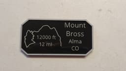 Maverick's Trail Badge Mineral Mount Bross Alma Colorado 3d model
