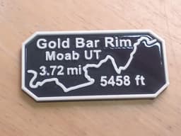 Maverick's Trail badge Gold Bar RIm Moab Utah 3d model