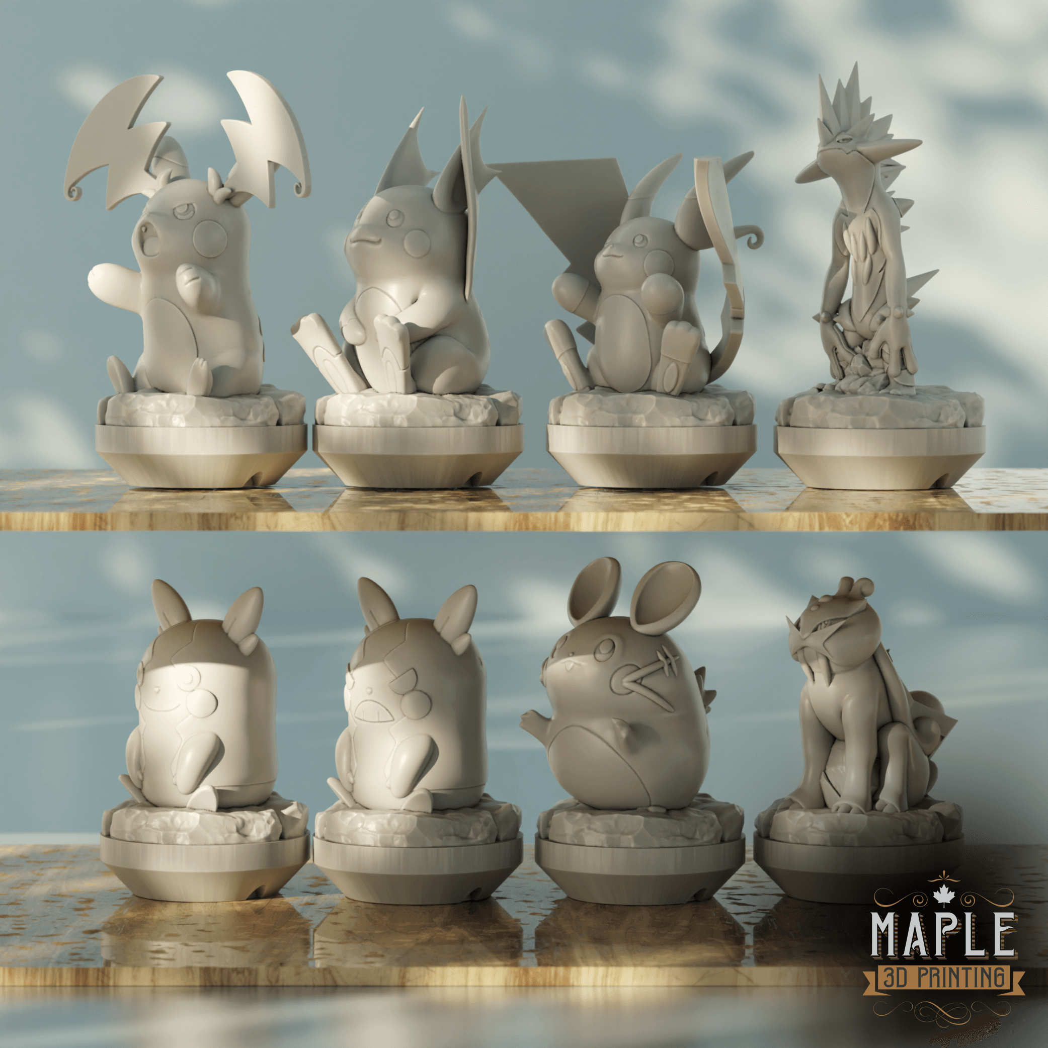 Chess Set - Pokemon - Customizable 3d model
