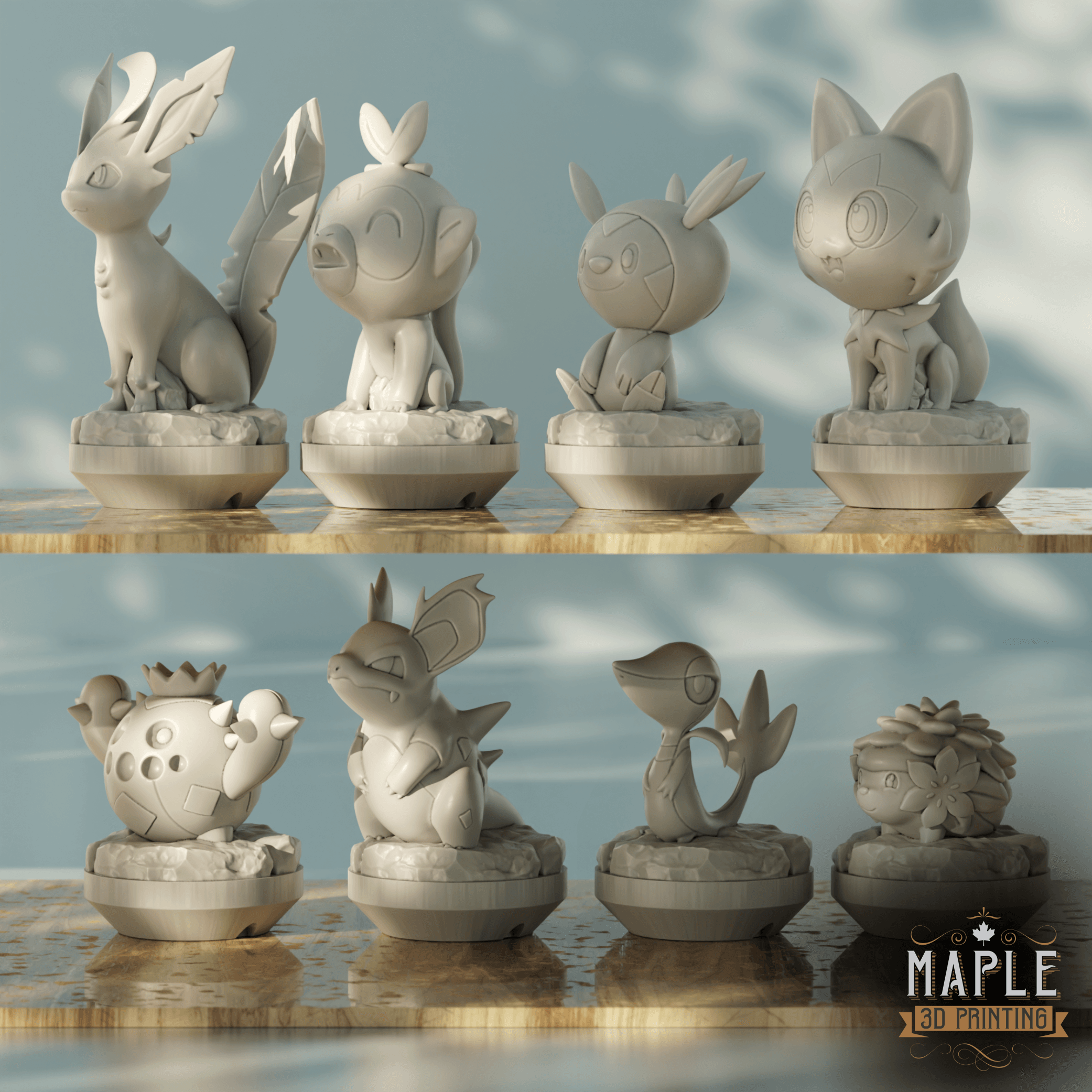 Chess Set - Pokemon - Customizable 3d model