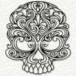 celtic skull wall art 3d model