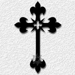 goth cross wall art gothic vampire decor 3d model