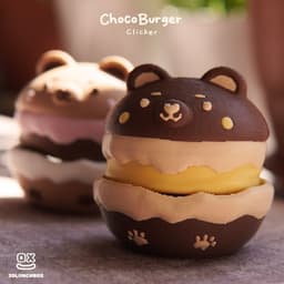 ChocoBurger Fidget Clicker | Cute Bear Bakery 3d model