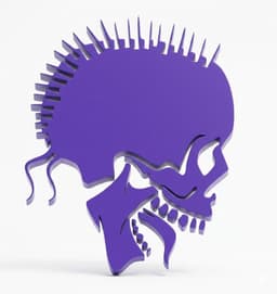 Crazy Skull Wall Art 3d model