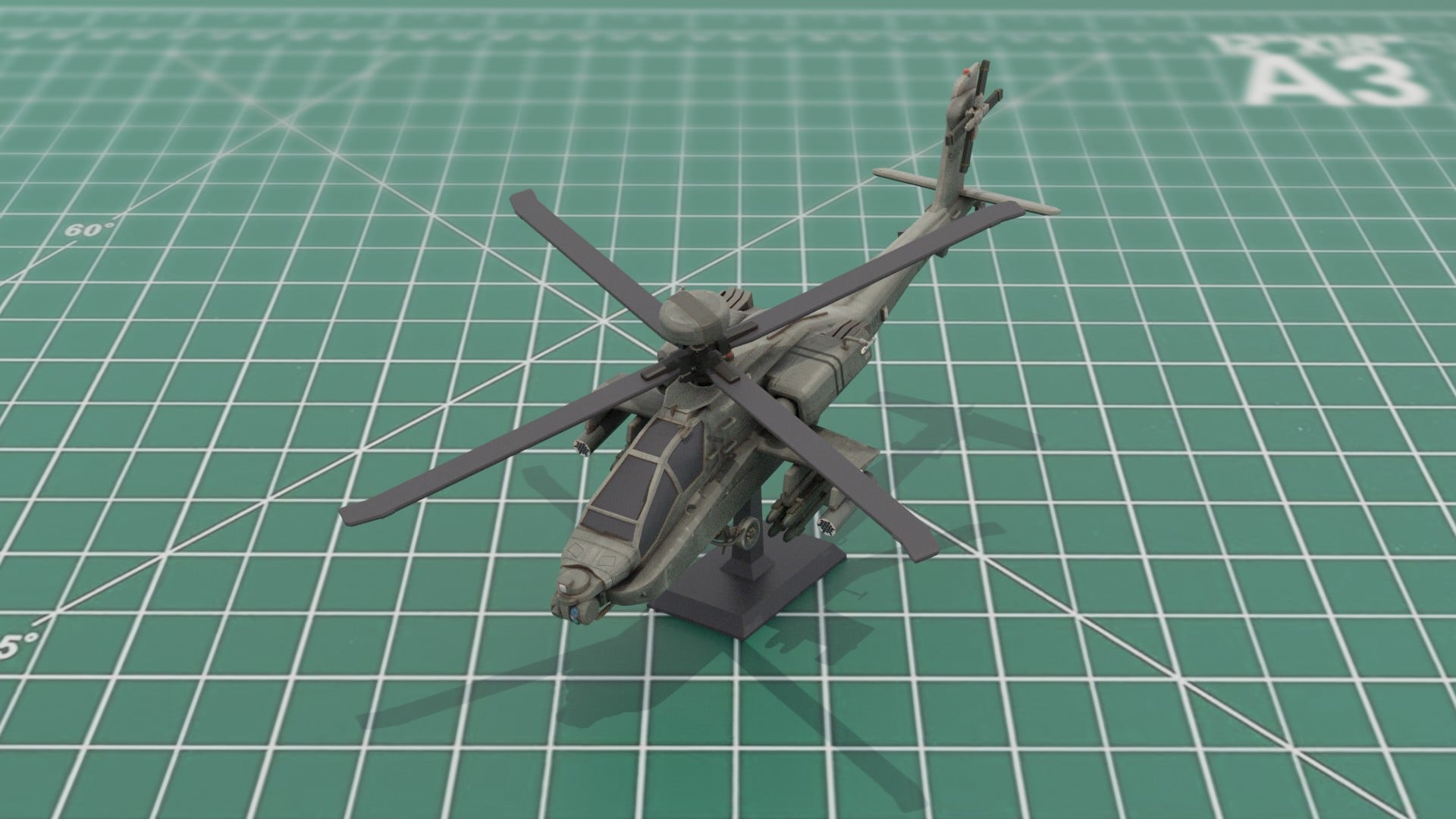 AH64D Longbow Apache Gunship STL 3D Print Model 3d model