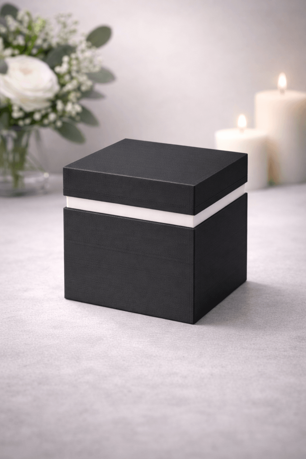OBSIDIAN CUBE – Designer Urn | Modern Memorial Urn with Bayonet Closure | 3D Print STL 3d model