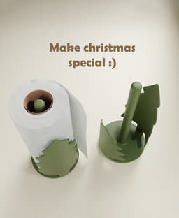Christmas Paper Towel Holder 3d model