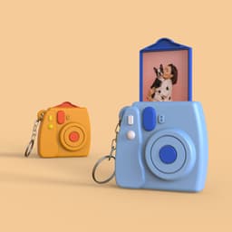 Insta Photo Camera Keychain, 3D Custom Keyring, Best Gift Idea, for Cam Lover, Bag - Name Tag 3d model