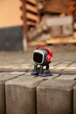 Emo Pet Robot Custom Red Headphones 3d model