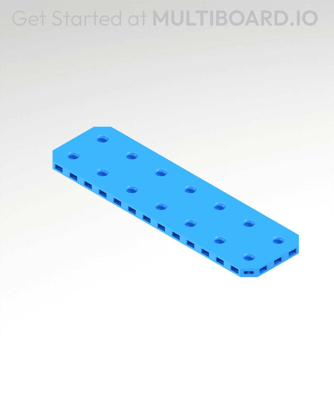 2x7 MU - Small Thread Offset MU - MultiBoard Plate 3d model