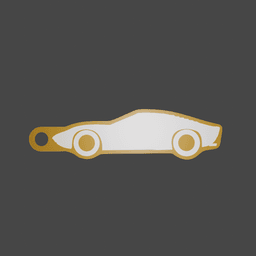 Lamborghini Miura Keychain 3d model