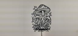 Mystical Mushroom 2D Wall Art.3mf 3d model