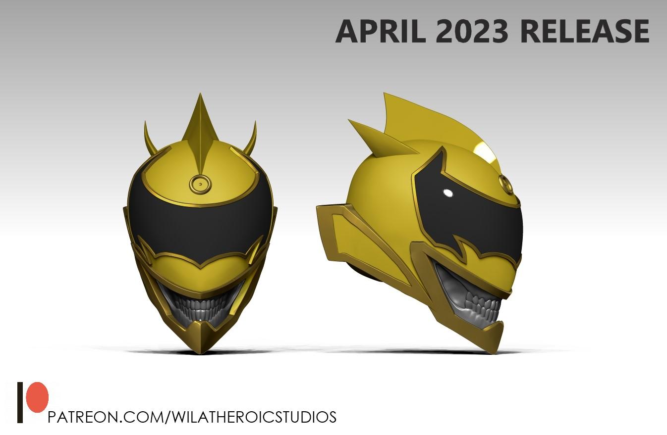 Yellow Death Ranger Helmet 3d model