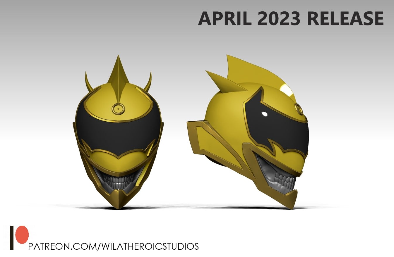 Yellow Death Ranger Helmet 3d model