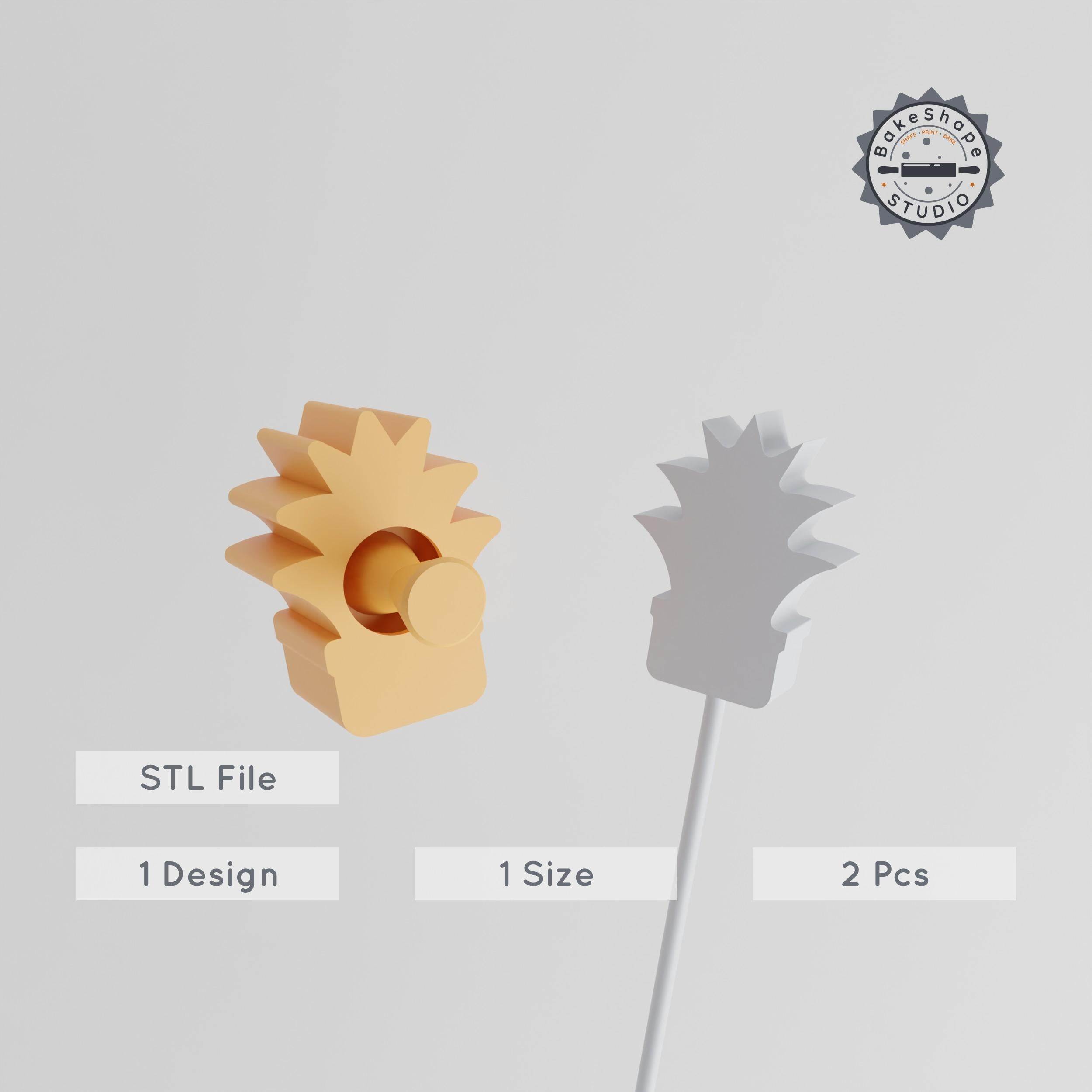 Agave Plant Cake Pop Mold Set, Garden Succulent, Botanical Leaf, Desert Plant Design for 3D Printing PRODUCT_1251 3d model