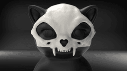 Cat Skull Hat 3d model