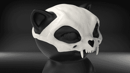 Cat Skull Hat 3d model