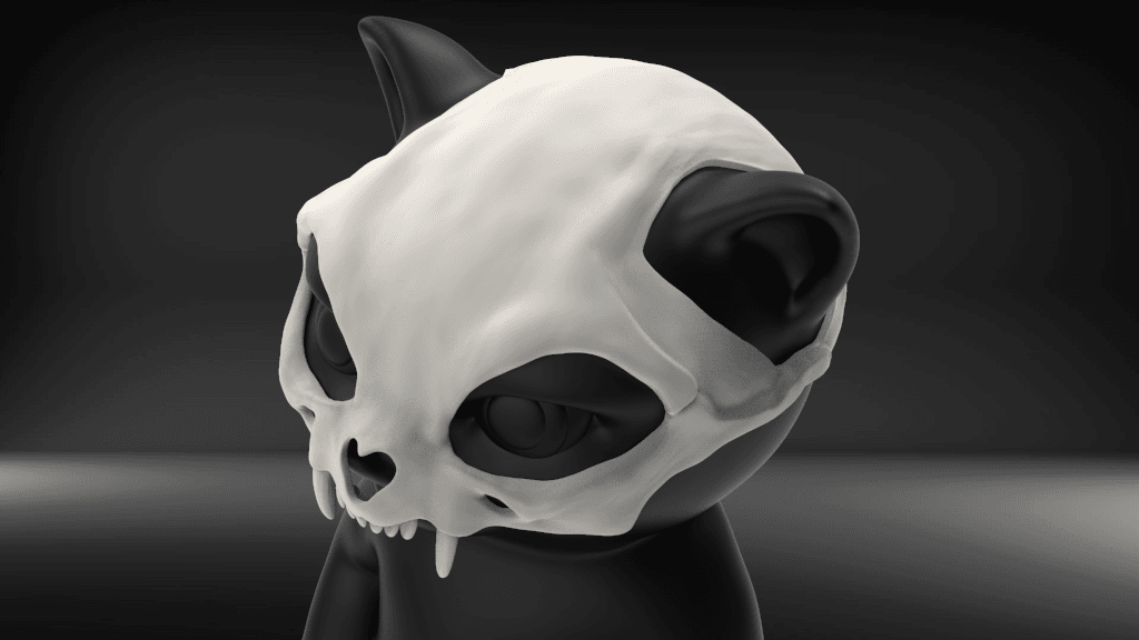 Cat Skull Hat 3d model
