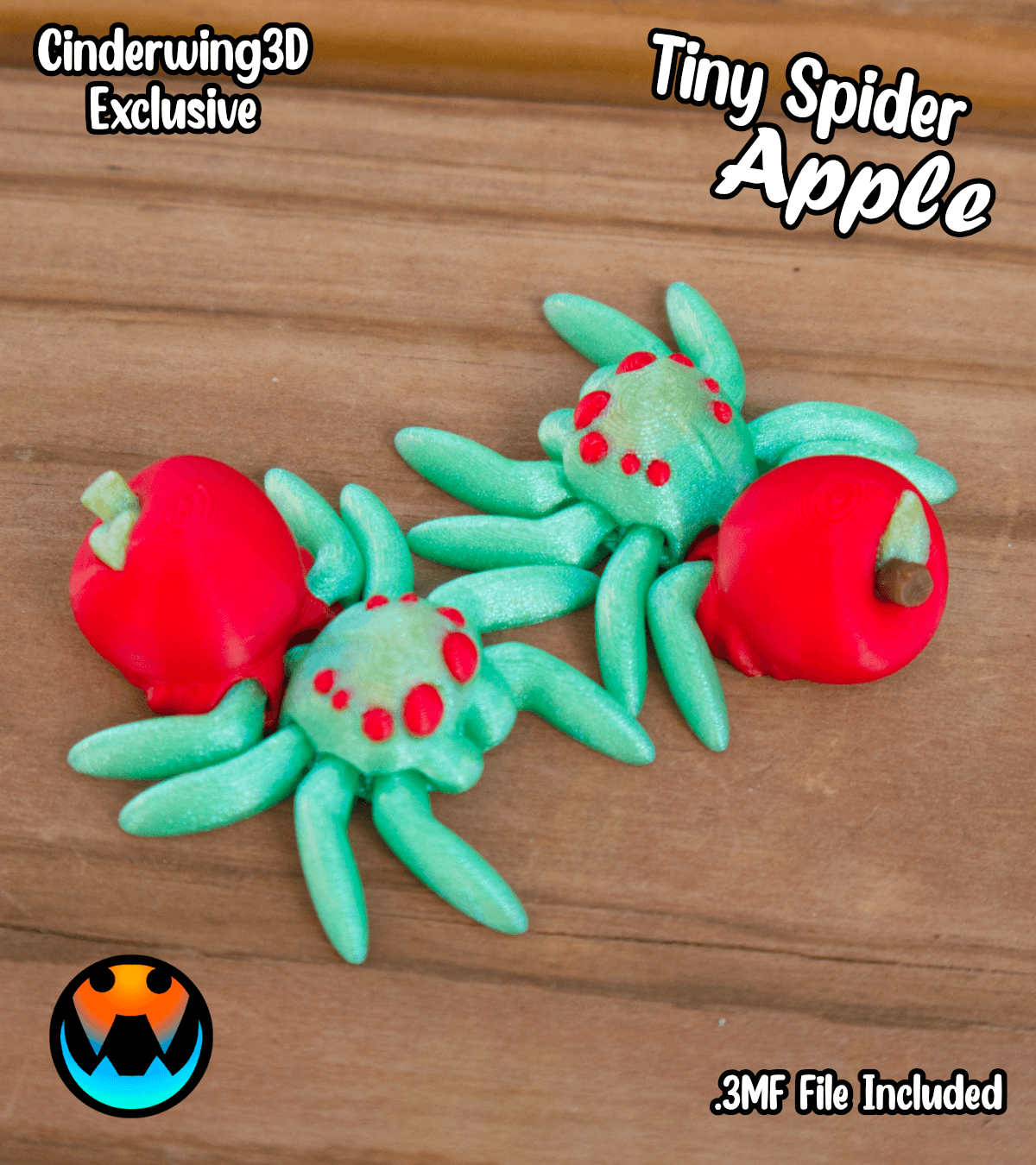 Tiny Spider Apple 3d model