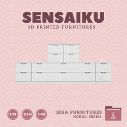 Miniature Replica 29. NORDLI Drawer Combination 12 for Miniature Dollhouse - IKEA (1:12,24,48) - 3D 3d model