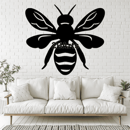 Bee 2D Wall Art/Window Art STL & SVG File for 3D Printing and Laser Cutting 3d model