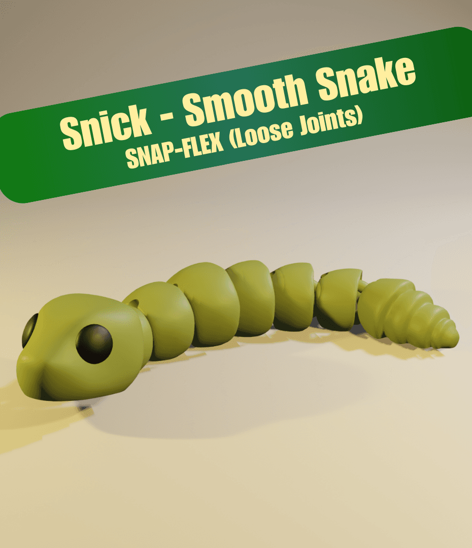 Snick - Articulated Snake Snap-Flex Fidget (Loose Joints) 3d model