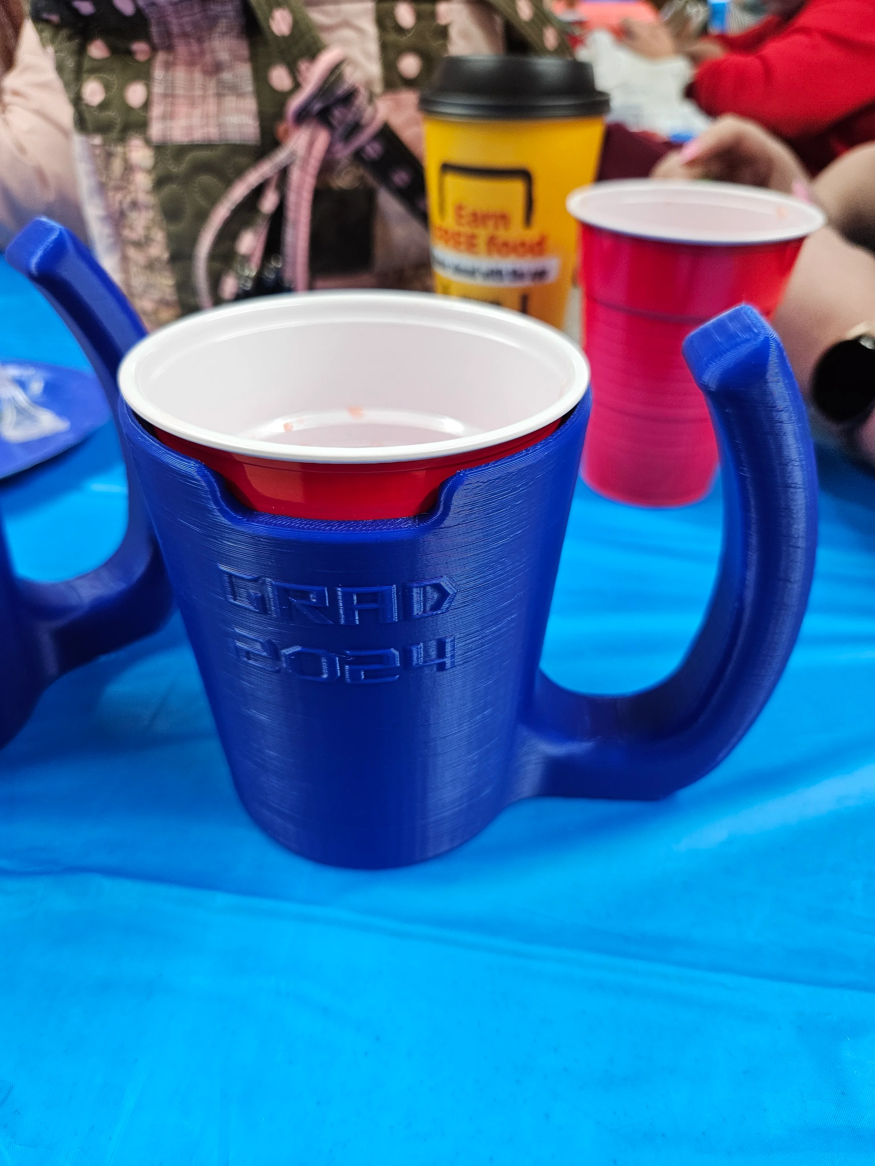Red Solo Party Cup Handle For Graduation 2024 3d model
