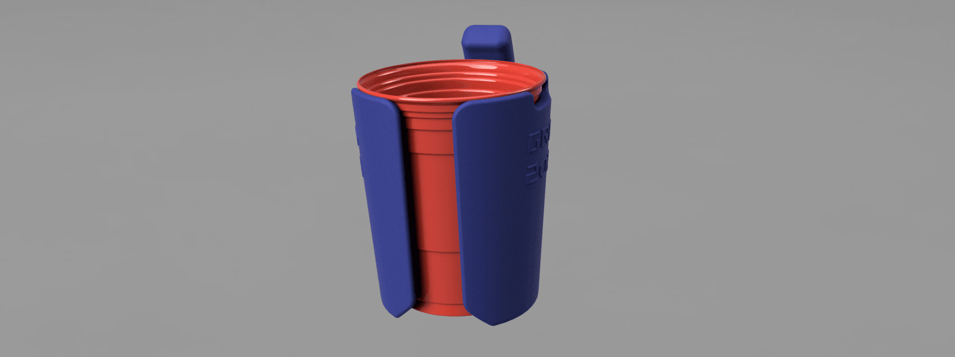 Red Solo Party Cup Handle For Graduation 2024 3d model