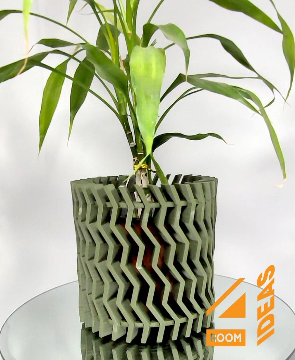 Planter Pot 3 - laser cut style 3d model