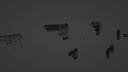 8 LOWPOLY MODER ERA PISTOLS 3d model