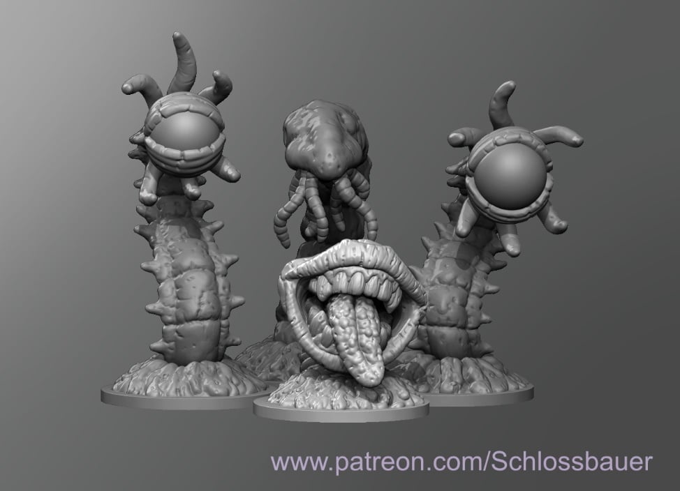 Face Worms 3d model