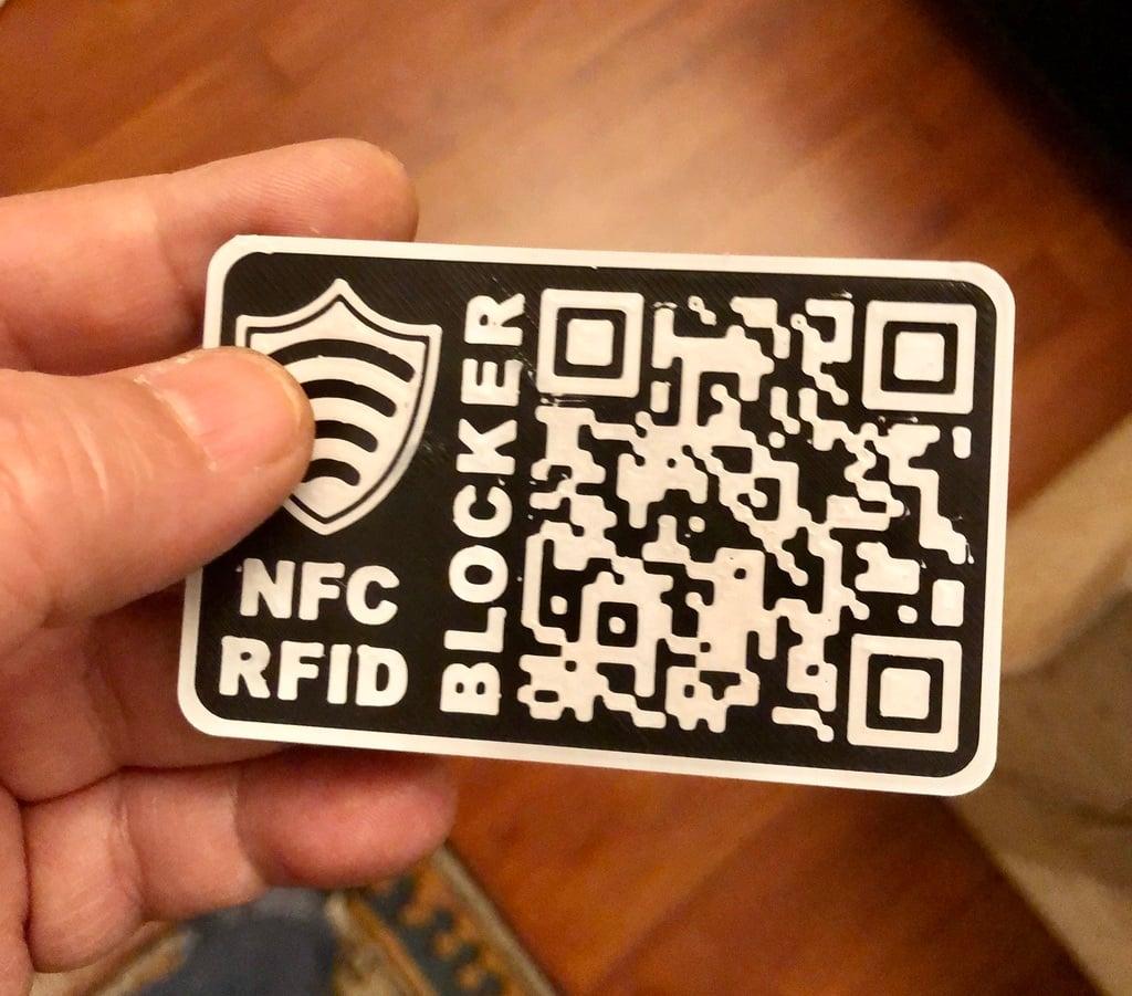 PRINT-IN-PLACE NFC & RFID BLOCKER CARD (100% PROTECTION TESTED) 3d model