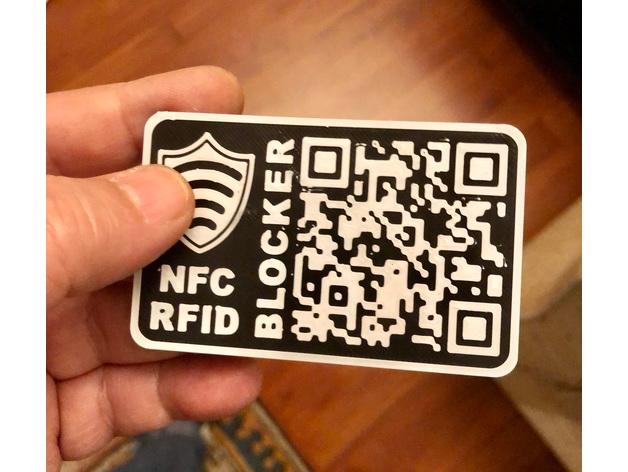 PRINT-IN-PLACE NFC & RFID BLOCKER CARD (100% PROTECTION TESTED) 3d model