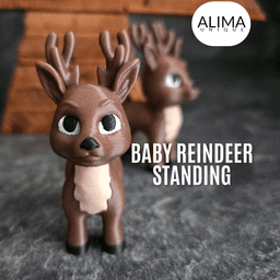 Cute Baby Reindeer Standing 3d model