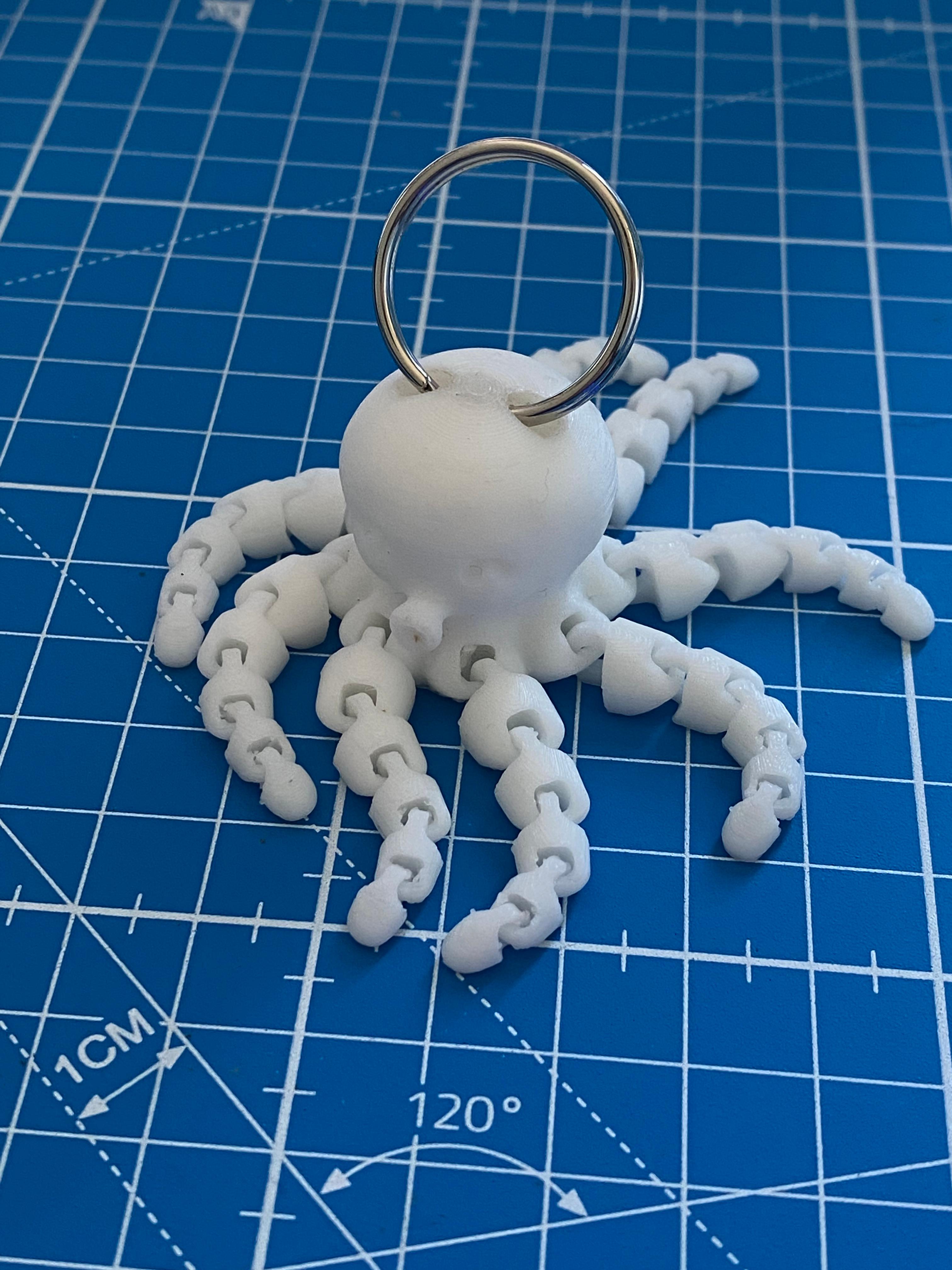 Octopus with keyring loop 3d model