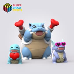 Valentine Squirtle Evolution 3d model