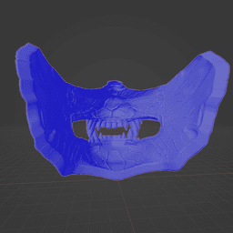 Wolf Mask / Ku-Ronin Mask, Ronin, Japanese Mask 3d model