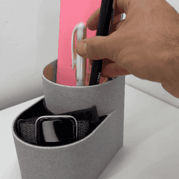 3D Printed Bookend Organizer with Dual Storage – Hidden Compartment & Tray 3d model