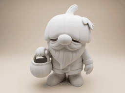 Trick-or-Treat Pumpkin Gnome – Halloween 3D Printable Figurine with Candy Basket 3d model