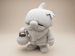 Trick-or-Treat Pumpkin Gnome – Halloween 3D Printable Figurine with Candy Basket 3d model