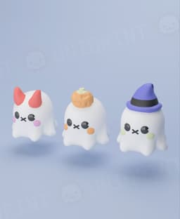 Little Ghost Keychain Collection 1 3d model
