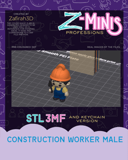 Z-Mini Construction Worker Male 3d model