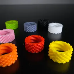 Knurled Fidget Bolt Keychain 3d model